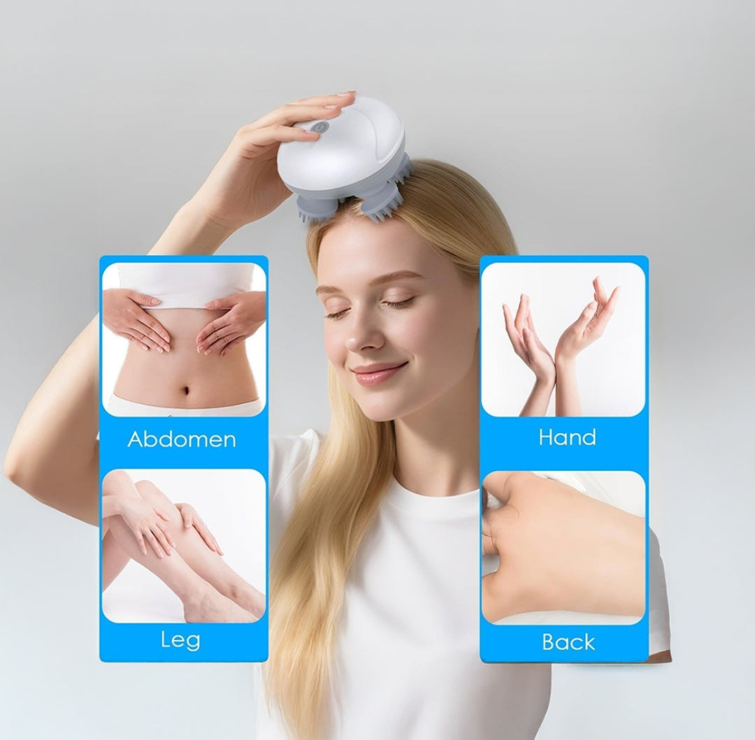 Rechargeable 4D Scalp & Full Body Massager | Deep Relaxation Massage Machine